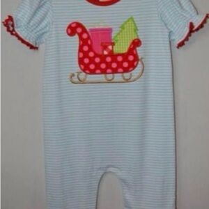Festive Red and Green Kids Bodysuit